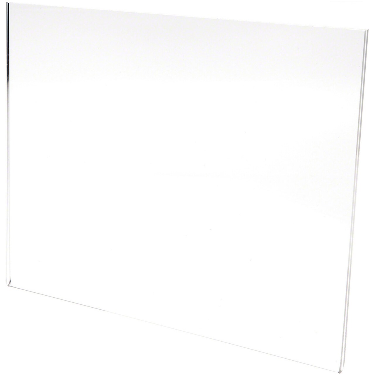 Plymor Clear Acrylic Folder-Style Sign Display Holder / Document Protector, 11" W x 8.5" H